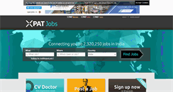 Desktop Screenshot of india.xpatjobs.com