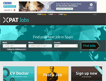 Tablet Screenshot of madrid.xpatjobs.com