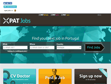 Tablet Screenshot of portugal.xpatjobs.com