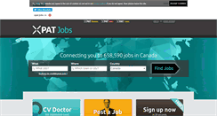 Desktop Screenshot of canada.xpatjobs.com