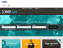 Tablet Screenshot of canada.xpatjobs.com