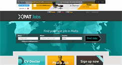 Desktop Screenshot of malta.xpatjobs.com