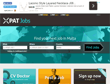 Tablet Screenshot of malta.xpatjobs.com